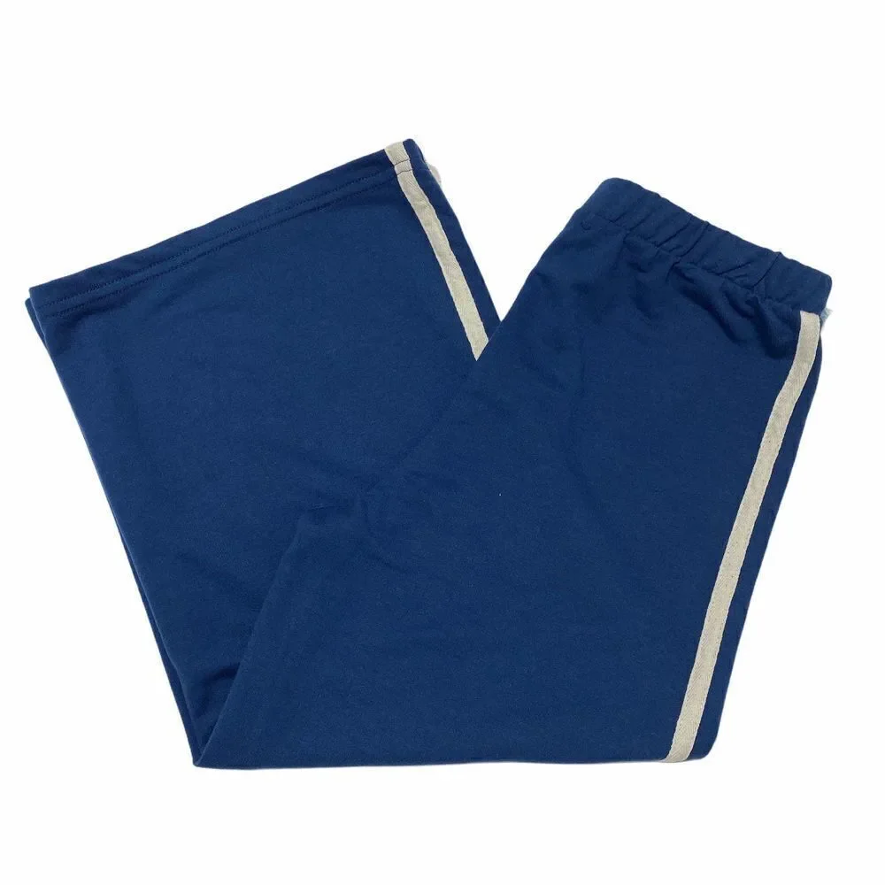 Takara Girls Blue French Terry Cropped Sweatpant L